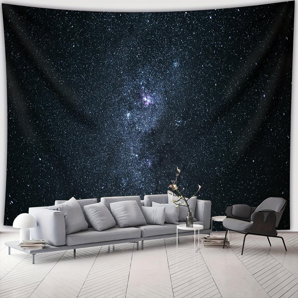 1pc Ultra Large Size Minimalism Starlit Sky Milky Way Natural Landscape Aesthetics Print Tapestry Birthday Gift Room Decoration