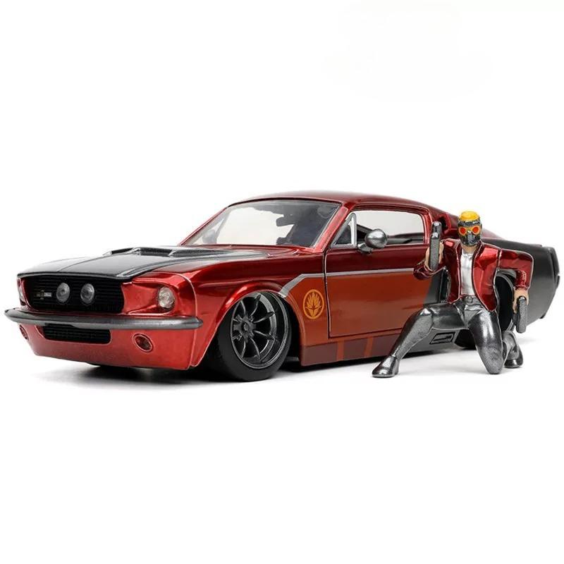 1:24 STAR-LORD 1967 Shelby GT-500 High Simulation Diecast Car Metal Alloy Model Car Toys for Gift Collection