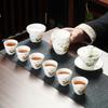 Good value goods suet jade porcelain kung fu tea set business merchandise gifts can be done