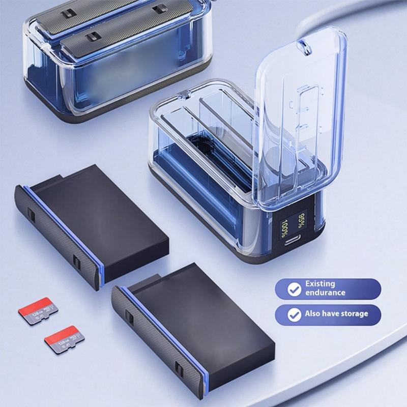 Intelligent Battery Charger Box Storage Compartment for 360 X5 Camera Multi Layer Protections Safe Charging