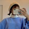 Rullekrave Halsdeksel Ensfarget Høyhals Genser Falsk Krage Kvinner Mykt Halsstykke Unisex Tilbehør