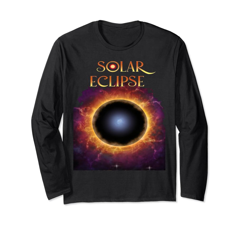 Solar Eclipse the Umbra Obscuring the Sun For Men Long Sleeve Moon's T-Shirt T-Shirt