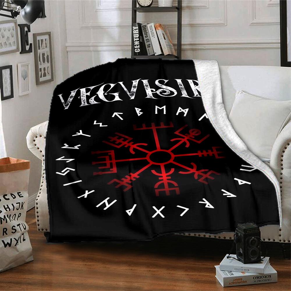 Viking Theme Printed Blanket - Perfect for Couch, Bed, Travel & Outdoor Use | Machine Washable, Cozy & Durable.