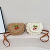 Yogodlns Vintage Woven Straw Handbag New Vacation Style Round Summer Beach Bag Fashion Crossbody Bag Ladies Messenger Bags