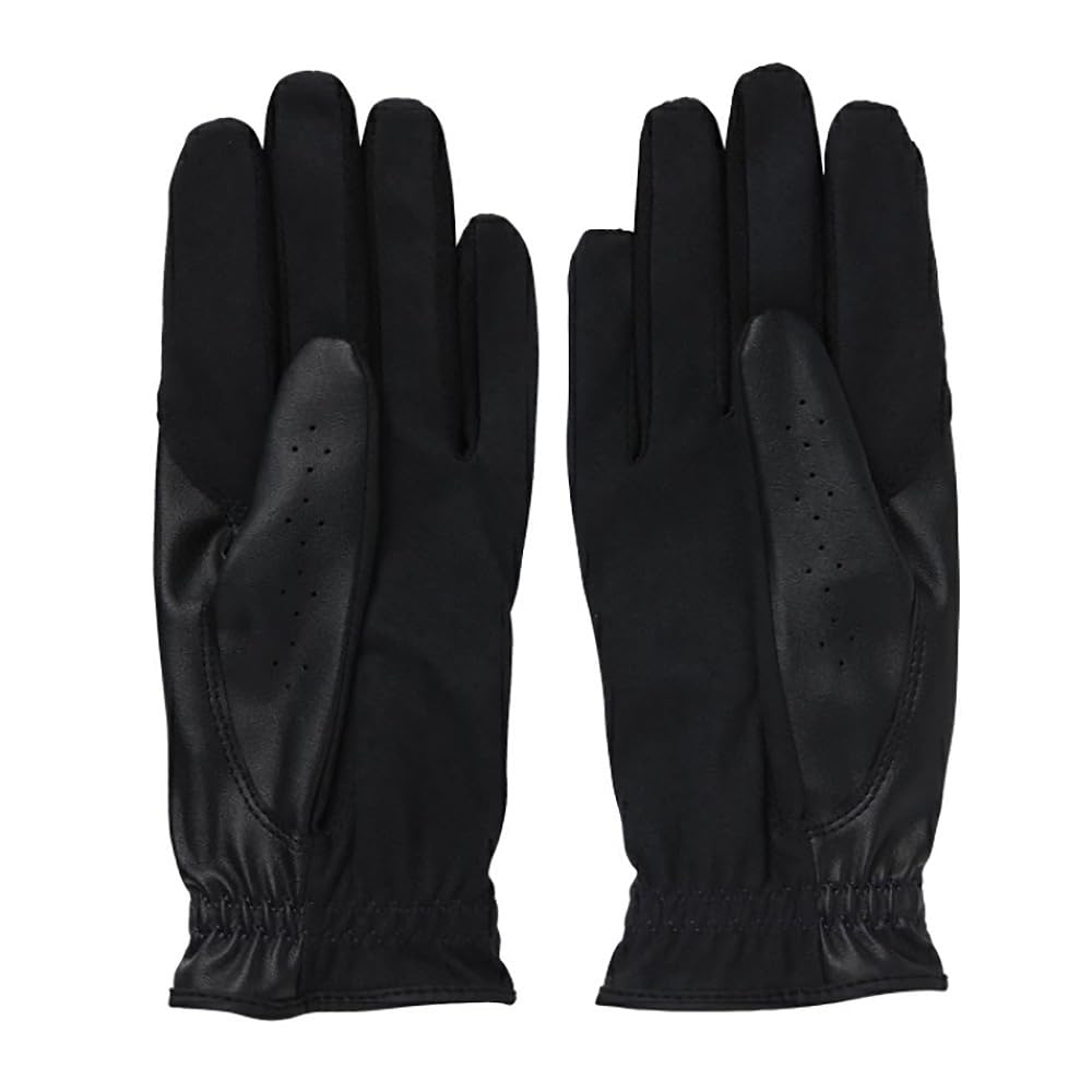 Onoff Women's Golf Gloves, 22cm, Fits Both Hands, OG7225, OG7325-02, BLK22, Black