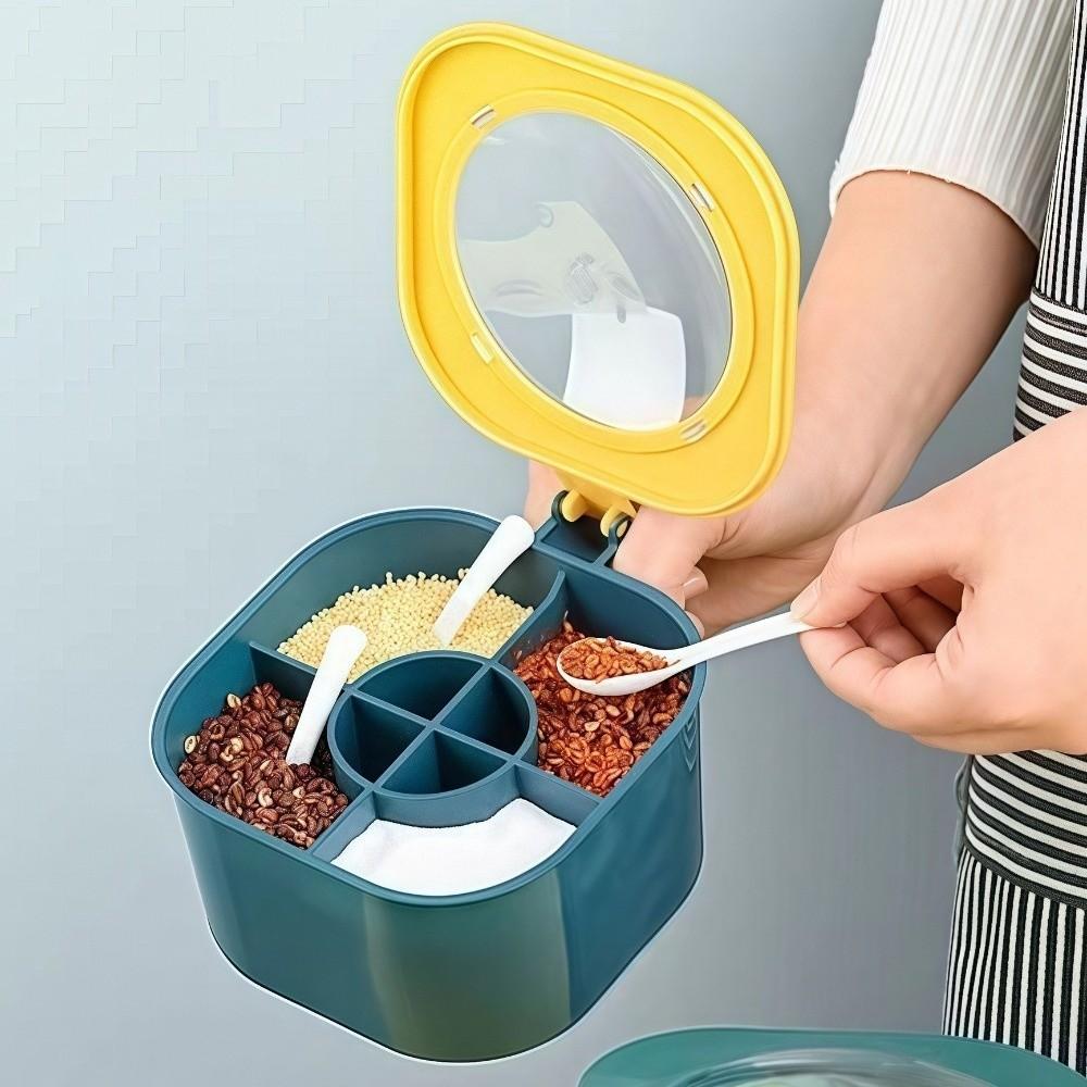 Push-type 4-In-1 Seasoning Box Leak-proof Condiment Container  Home Kitchen