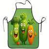 Cute Cartoon Vegetable Characters Kitchen Apron Funny Food Theme Linen Cooking Bibs Chef Aprons Multi Sizes Gift