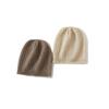 Cashmere Autumn and Winter New Women's High End Solid Color Cable Baotou Ear Protection Thickened Warm Fashionable Knitted Hat