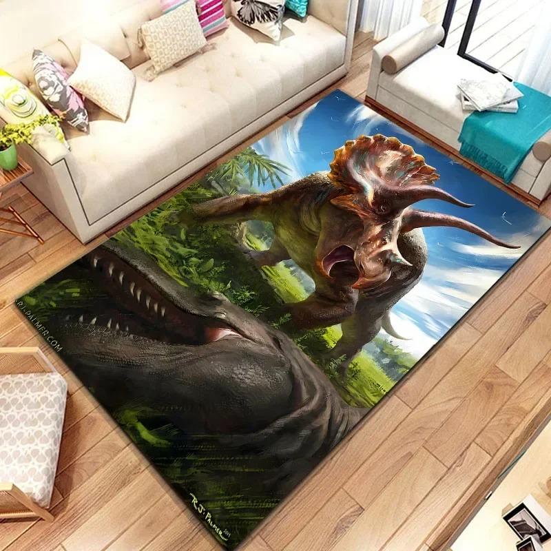 VIKAMA 3D Dinosaur Fossil Simulation Teaching Rug Carpet for Living Room Classroom Mat Creative Carpet for Bedroom Home Decor