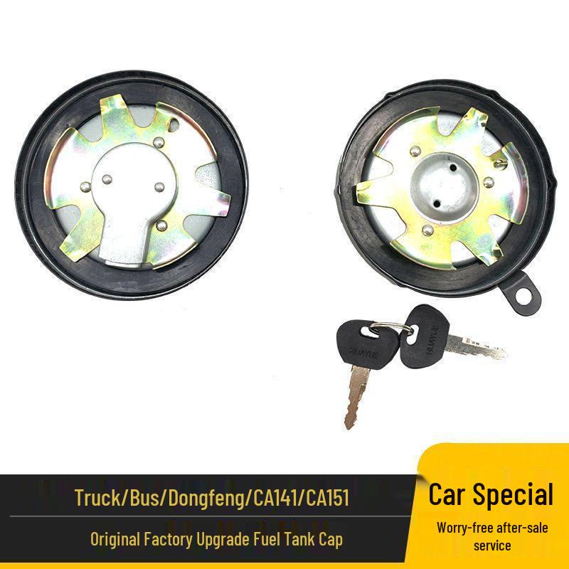 Universal Truck Fuel Tank Cap for Dongfeng EQ140, Jiefang CA141/151 - Lock/No Lock Options