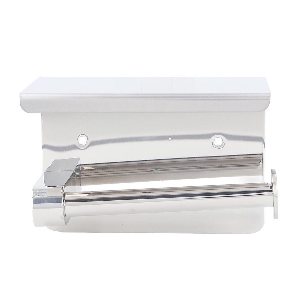 Stainless Steel Toilet Paper Holder Wall Mounted Bathroom Toilet Paper Holder with Shelf