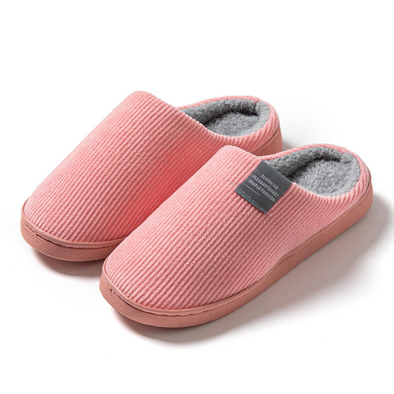 

Womens Size 8 Slippers Solid Color Unisex Velvet Toe Cotton Slippers Fashionable And Casual Outdoor Wear Open Zapatos Para Mujer 36 рожевий