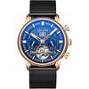 AILANG Brand Leather Tourbillon Man Watches Luxury Automatic Mechanical Sport Waterproof Watches Men's Luminous Calendar Reloj