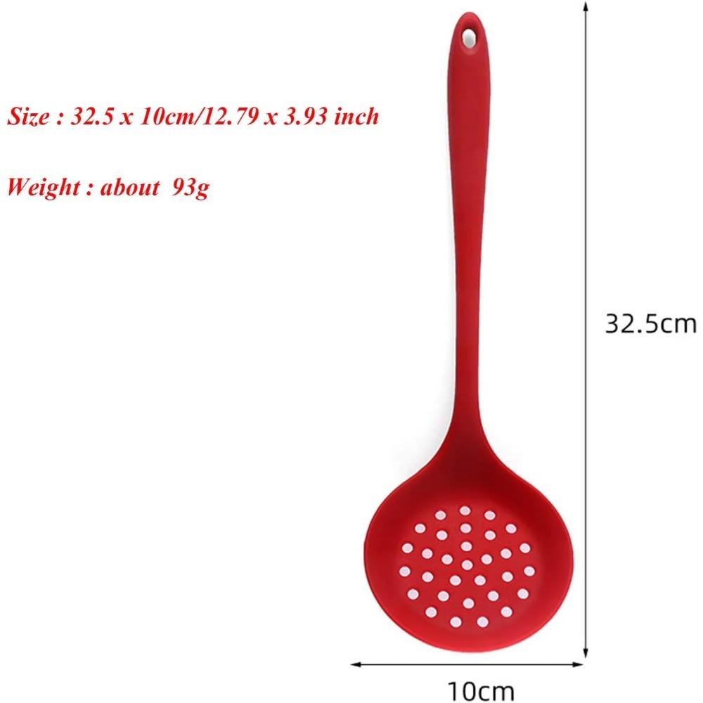 Silikon Schöpfkelle Antihaft Kochen Geschlitzt Abtropflöffel Schaumlöffel Sieb Küchenspüle Schöpfkelle Sieb Silikonfilter