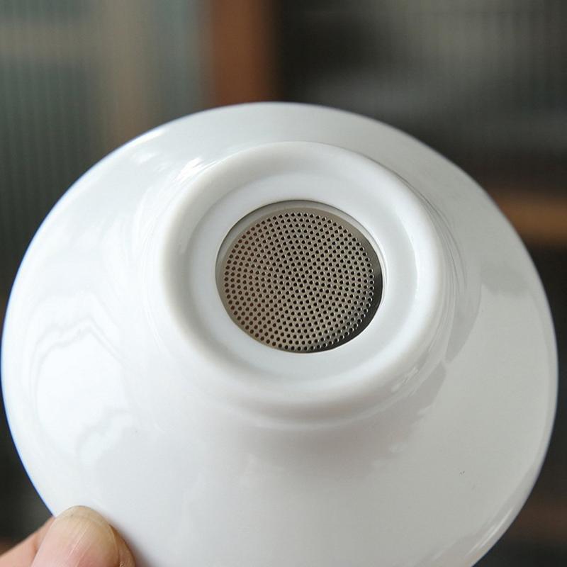 Serviciu de Porțelan Gaiwan Cești de Ceai Cană pentru Ceremonia Ceaiului Ceainic Chinezesc Portabil Set de Ceai de Călătorie Kung Fu Ceașcă de Ceai Ceramică cu Filtru