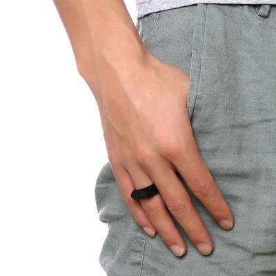 Yousheng Retro Ring Pure Color Polished Titanium Steel Flat Surface Simple Style Luster Multi Sizes Anti-Rust Lightweight Finger Jewelry