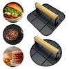 Aluminum Burger Press with Wooden Handle Easy To Clean Professional Hamburger Press Grill Press for BBQ Beef Cooking Grill Steak
