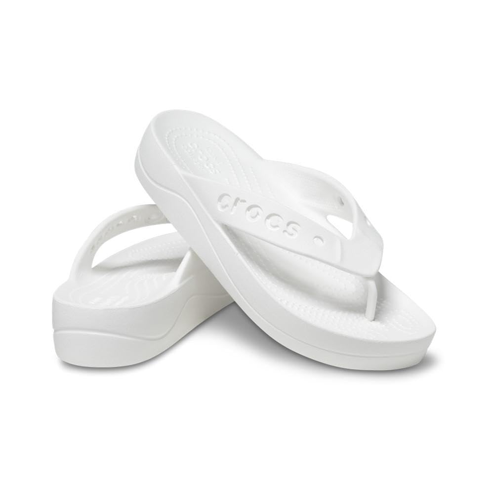 Crocs Baya Plattforms-flipflops 24cm Damsandaler, Vita,