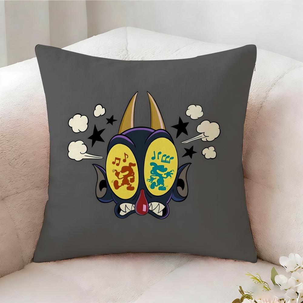C-cuphead Anime Pillow Case Pillowcase, Double-sided Printed, Sofa Cushion, Bedroom Headboard Pillow