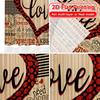 2D Flat Printing  2pcs Love Collage(1) Minimalist Modern Curtains Versatile 100% Polyester Curtains Home Decor Ldeal for Living