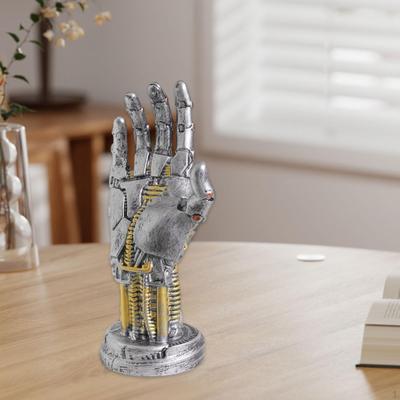 Robotic Hand Statue Decorative Figurine Cool Game Controller Stand Tabletop Ornament for Bookshelf