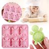 Schildkröten Eiswürfelform 3D Schildkröten Meeresschildkröten Silikonform für DIY Eiswürfel Handgemachte Eiscreme Schokoladenform Pudding Cupcake