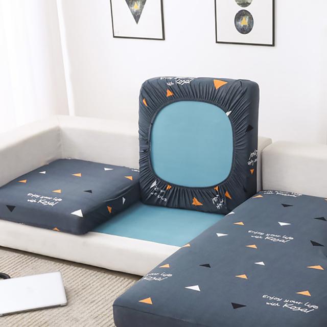 Printed Stretch Sofa Seat Cushion Cover L-shaped Corner Couch Sofa Slipcover for Living Room Wedding Elastic Seat Cushion Cover
