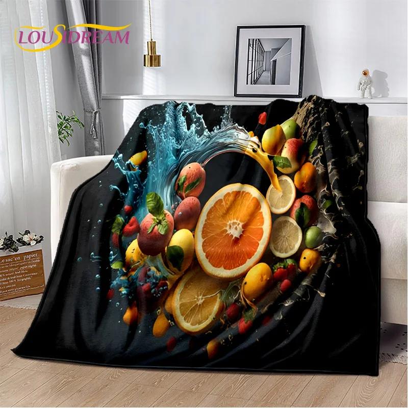 Cartoon Cute Fruit 3D Printing Blanket,Soft Throw Blanket for Home Bedroom Bed Sofa Picnic Travel Office Rest Cover Blanket Kids