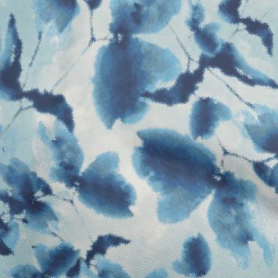 Cotton Poplin Blue Fabric Abstract-Blurred Floral Pattern Diy Clothing Quilting Fabric Print Fabric By Yard 42 Inch