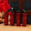 Luxuriöser roter Zinnober Anhänger Chinesisches Tierkreiszeichen Herzsutra Halskette Echter Naturschmuck Damen Accessoires Energie Geschenke