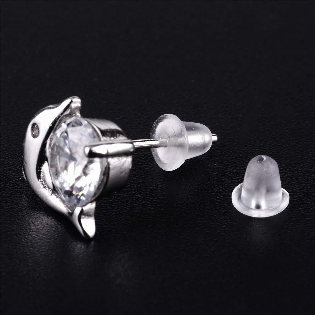 VEYLIN Earring Set of 500 Silicone Transparent Earrings Silicone Will Not DIY Catches, Accessories, Catches, Inconspicuous, Fall,