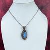 Angelite Gemstone Pendant Copper Wire Wrapped Handmade Pendant Designer Jewelry