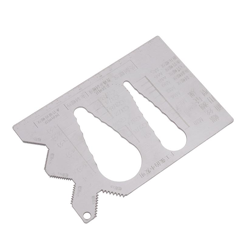 Screw Thread Gauge Bolt Measuring Tool Accurate Metric Thread Measuring Ruler For Engineering Automotive Maintenance Household