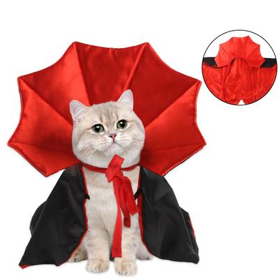 Halloween Cute Pet Costume Cosplay Vampire Cloak For Small Dog Cat Kitten Puppy Devil Wizard Party Clothes Cat Accessoties Gift