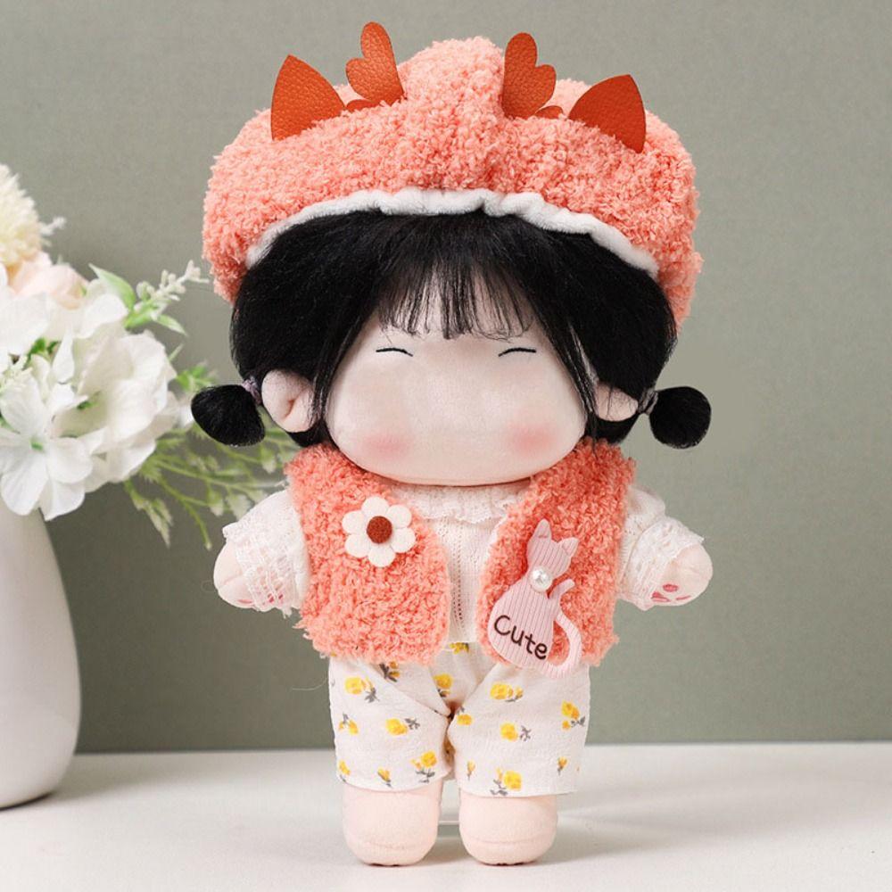 Multicolor Miniature Dress Suit 20CM Shirt Braces Set Gift Doll Clothes  Cotton Stuffed Doll