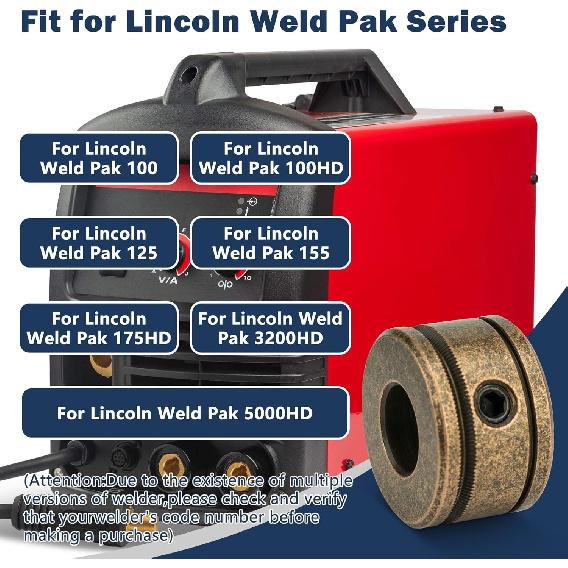 Drive Roller for Lincoln Electric Weld Pak 100 / 100HD / 125/155 / 175HD / 3200HD/ 5000HD Welder, Groove Wire Feed Roll .030” - .035” & .023” -