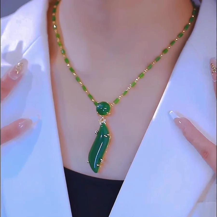 Design Beauty Waist Bamboo Necklace Temperament Fashion High Sense Sweater Chain Women