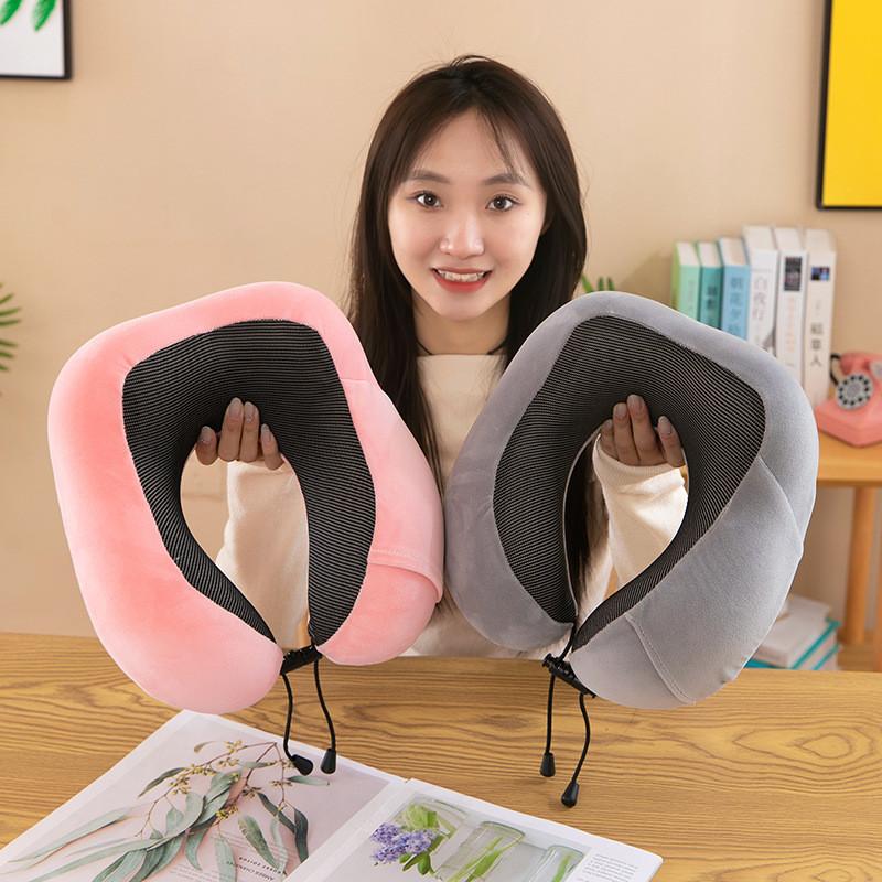 Modern U Shaped Memory Foam Cervical Pillow With Ultra Soft Fabric For Home And Travel