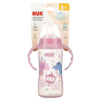 Copo grande para aprendizagem, 8 meses ou mais, princesa/rosa, 300 ml (10 onças)