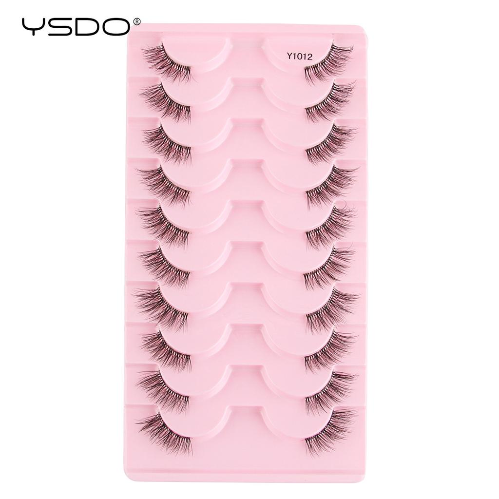 YSDO Half Lashes 5/7/10 Pairs Half False Eyelashes Soft Natural Cat Eye Lashes Makeup 3D Mink Eyelash Extension Fluffy Faux Cils