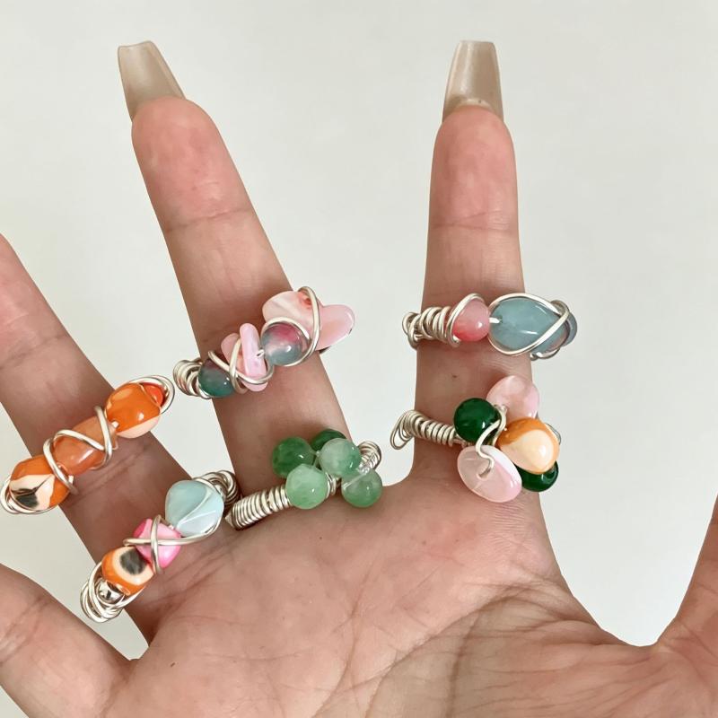 Vintage-inspired Rings with Multicolor Crystal and Tiger Eye Stone Accents Perfect for Special Occasions