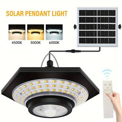 Lampa solară de grădină pentru exterior cu moduri multiple de iluminare, baterie de mare capacitate, cu senzor de mișcare, cu telecomandă inteligentă
