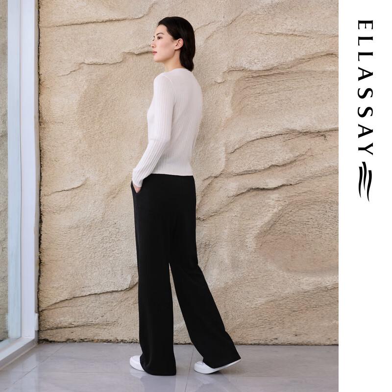 ELLASSAY Women's Merino Wool Cardigan with Iridescent Buttons