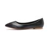 Soft Soled Work Shoes Women's Black Pointed Flat Shoes Shallow Comfort Casual Shoes Luxury Designer Footwear Zapatos De Mujer 43