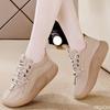 Spring New Ladies White Shoes Versatile Light Sports Shoes Fashion Leather Thick Soled Sneakers Casual Comfort Women's Loafers