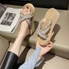 Internet celebrity slippers 2025 summer new women's flip-flops fashion platform beach shoes seaside non-slip beach slippers