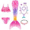Plavecký ocas mořské panny Dívčí Halloweenský kostým Cosplay Plavky Fantasy Plážové bikiny Lze přidat Monoploutev Fin Dárky k narozeninové oslavě