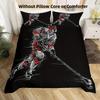 Hockey Player Duvet Cover Set Sports Theme Breathable Polyester Bedding Digital Print Machine Washable