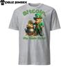 Unisex Short-Sleeve T-Shirt: Bitcoin Leprechaun - My New Gold - Green Tee