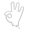 Hand Finger Neon Light OK Shaped LED Neon Sign Battery USB and Battery Powered Wall Decor Light for Home Bedroom